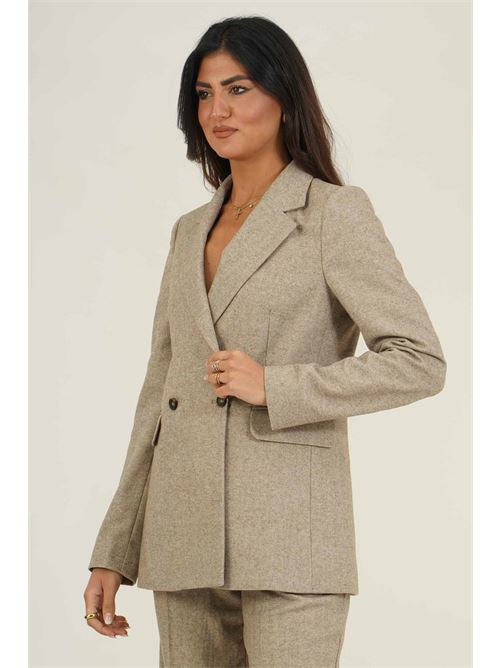 Giacca doppiopetto in misto lana Elmas Phil | 040651BEIGE